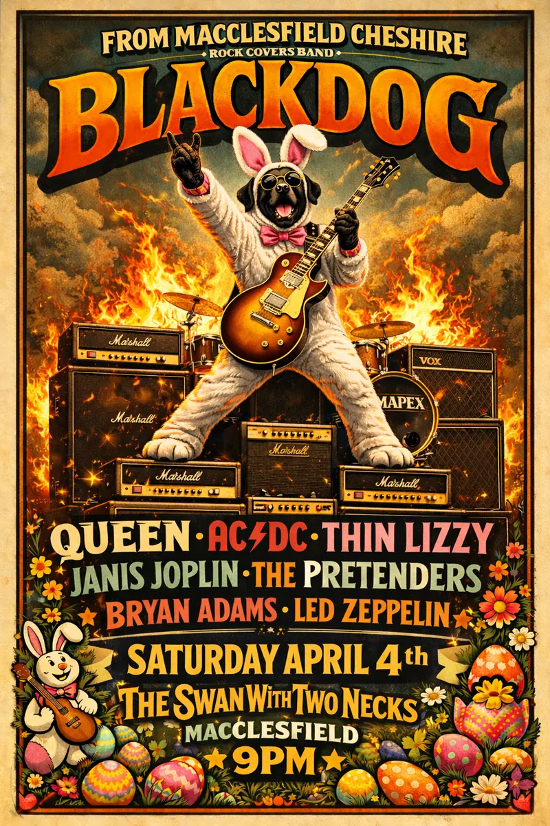 BlackDog April 4 gig poster