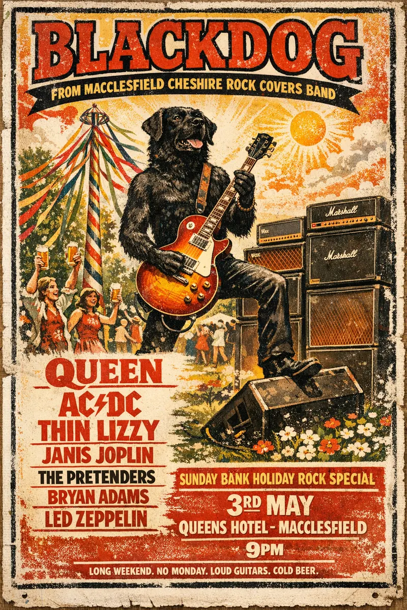 BlackDog May gig poster