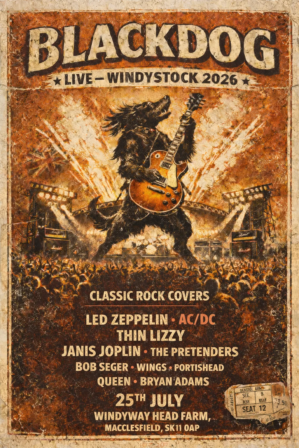 BlackDog WindySays gig poster